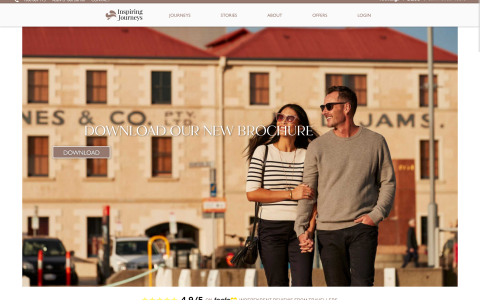 Inspiring Journeys website desktop view