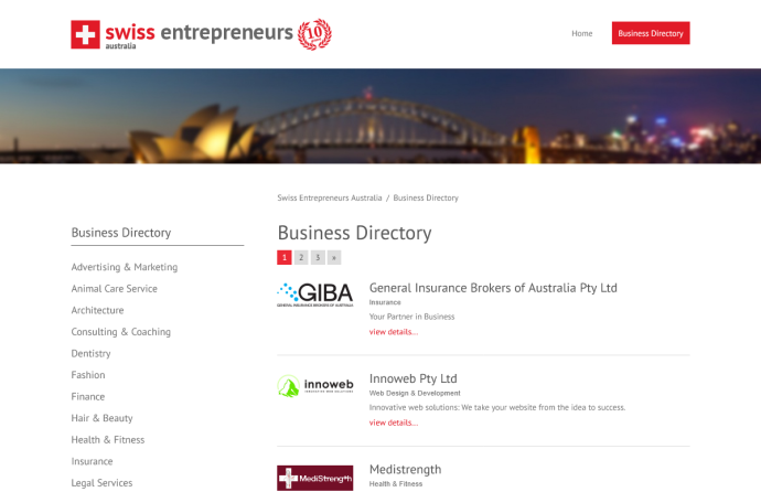 business directory page