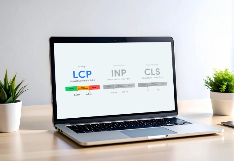 Computer screen showing Google LSP score